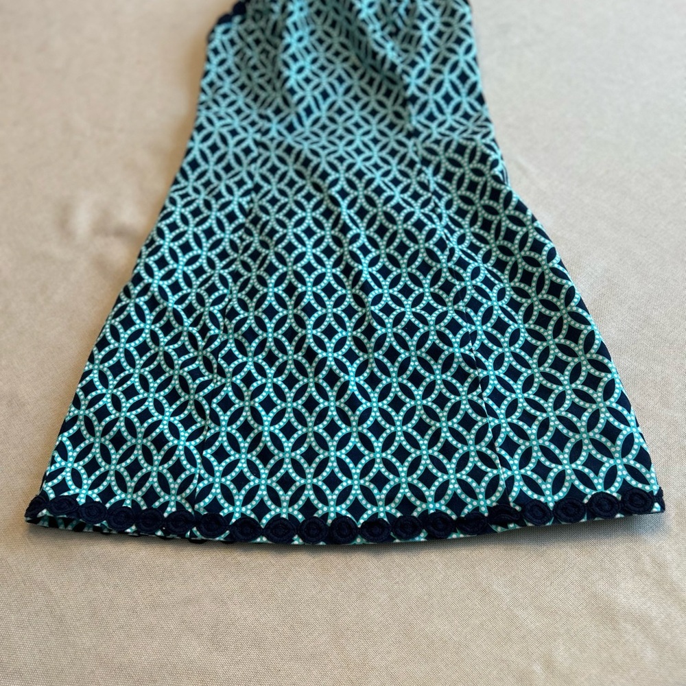 crown & ivy Black and Mint Geometric print dress knee length Size 2 feminine - Picture 8 of 8